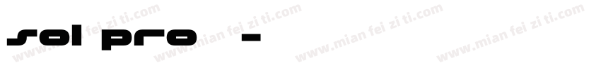 sol pro字体字体转换